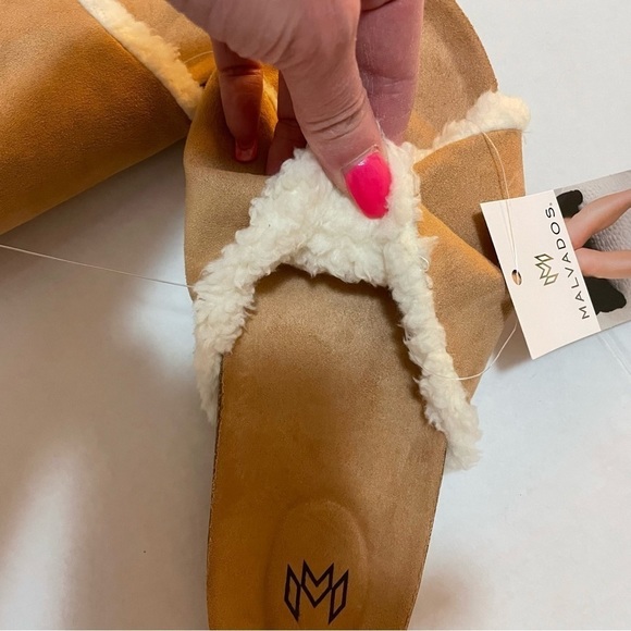 - 𝅺Malvados Meg Faux Microsuede Shearling Slide With Molded Corkbed - Picture 8 of 8